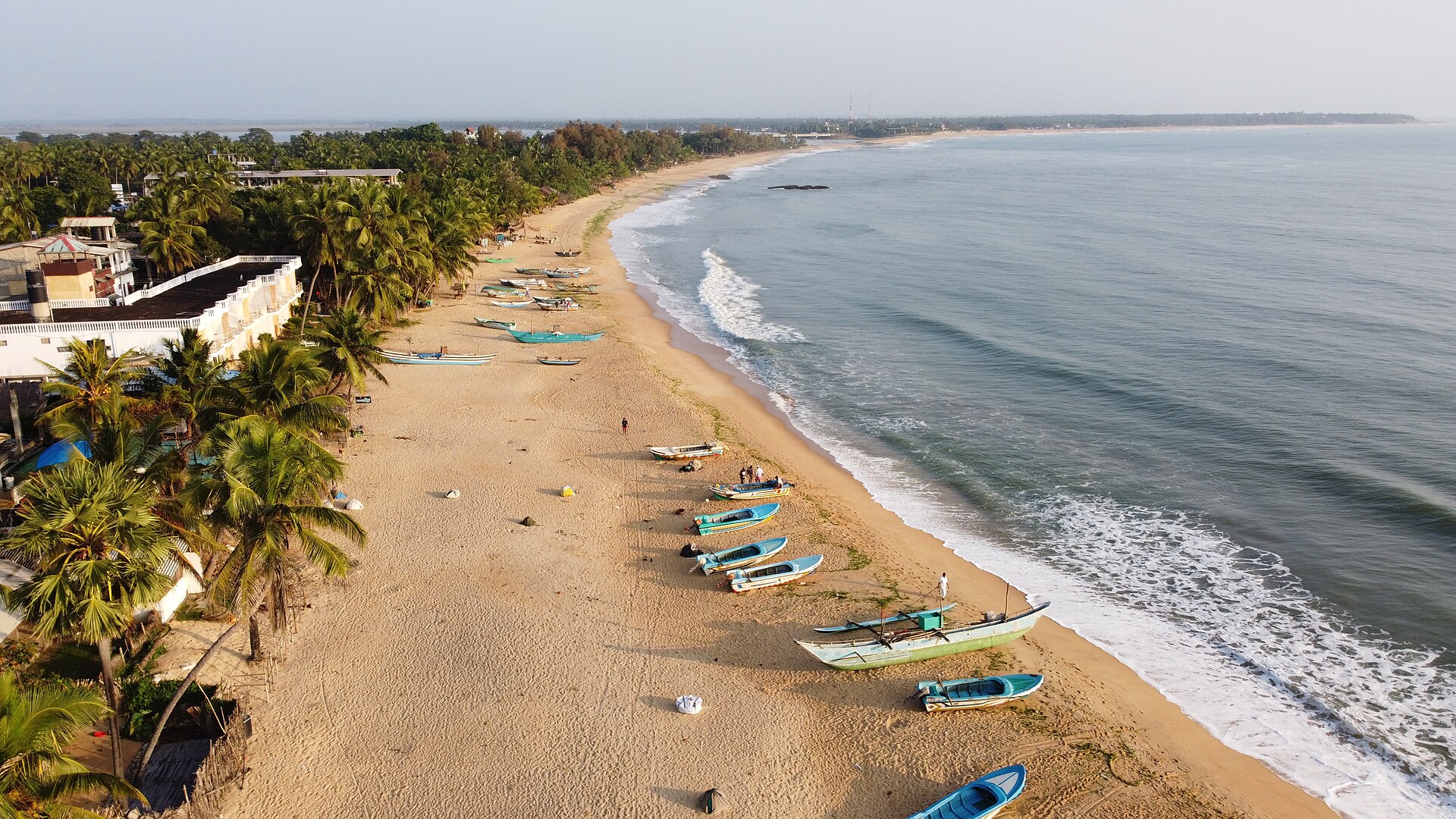 Arugam Bay beach at golden hour - the east coast's party hub from May to October