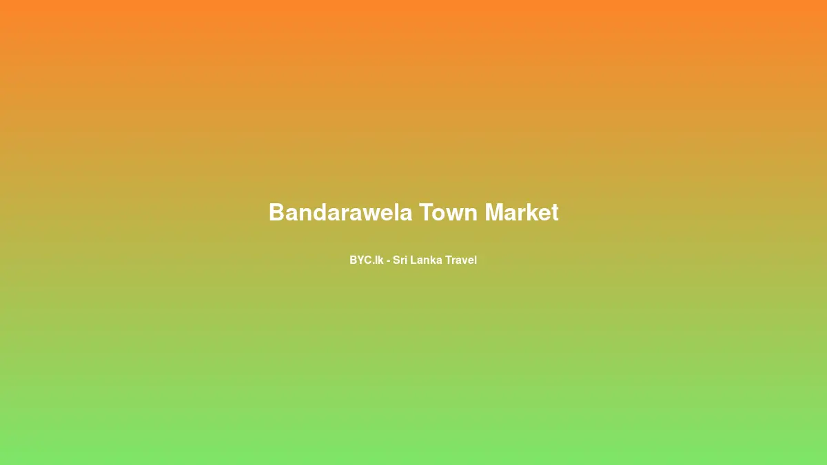 Bandarawela Town Market, Sri Lanka