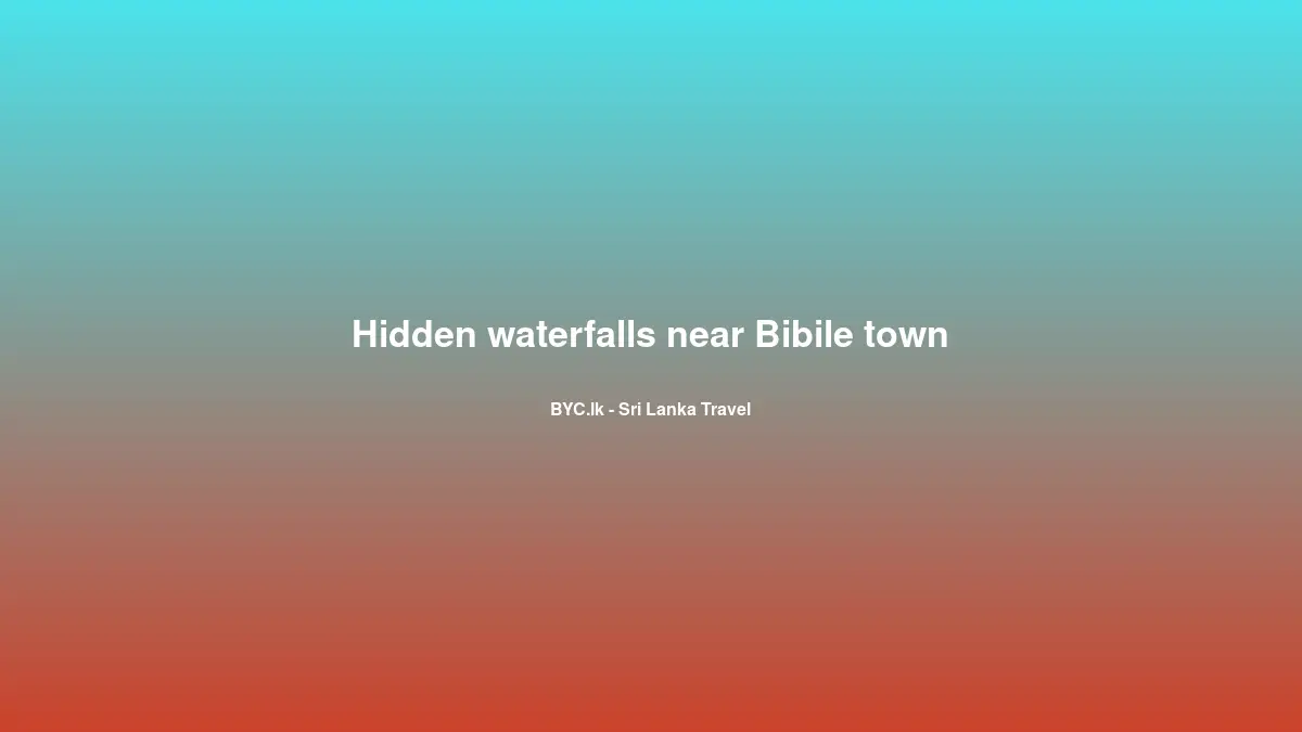 Hidden waterfalls near Bibile town, Sri Lanka
