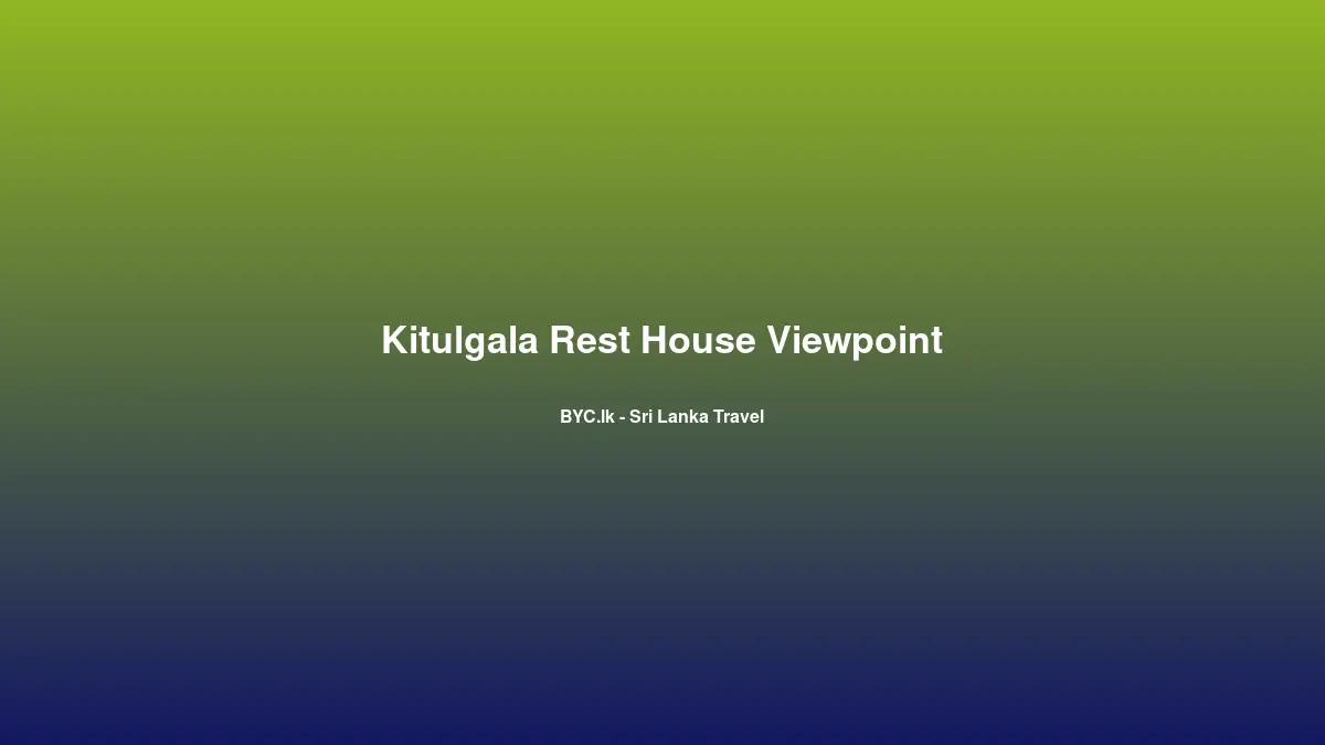 Kitulgala Rest House Viewpoint, Sri Lanka