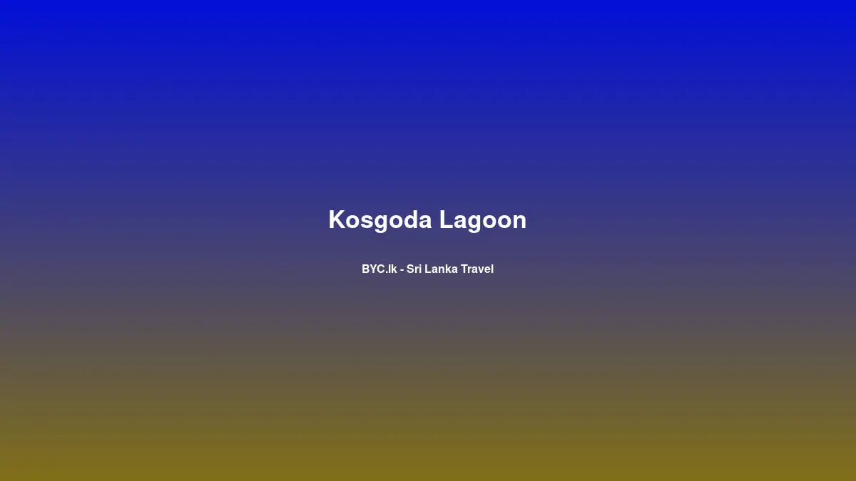 Kosgoda Lagoon, Sri Lanka