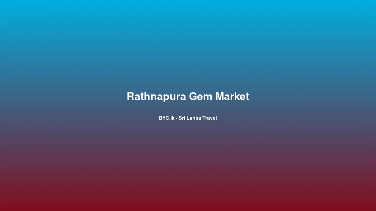 Rathnapura Gem Market, Sri Lanka
