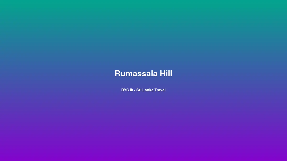 Rumassala Hill, Sri Lanka