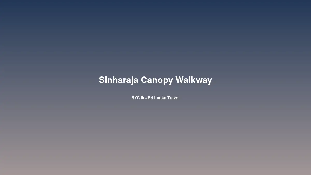 Sinharaja Canopy Walkway, Sri Lanka