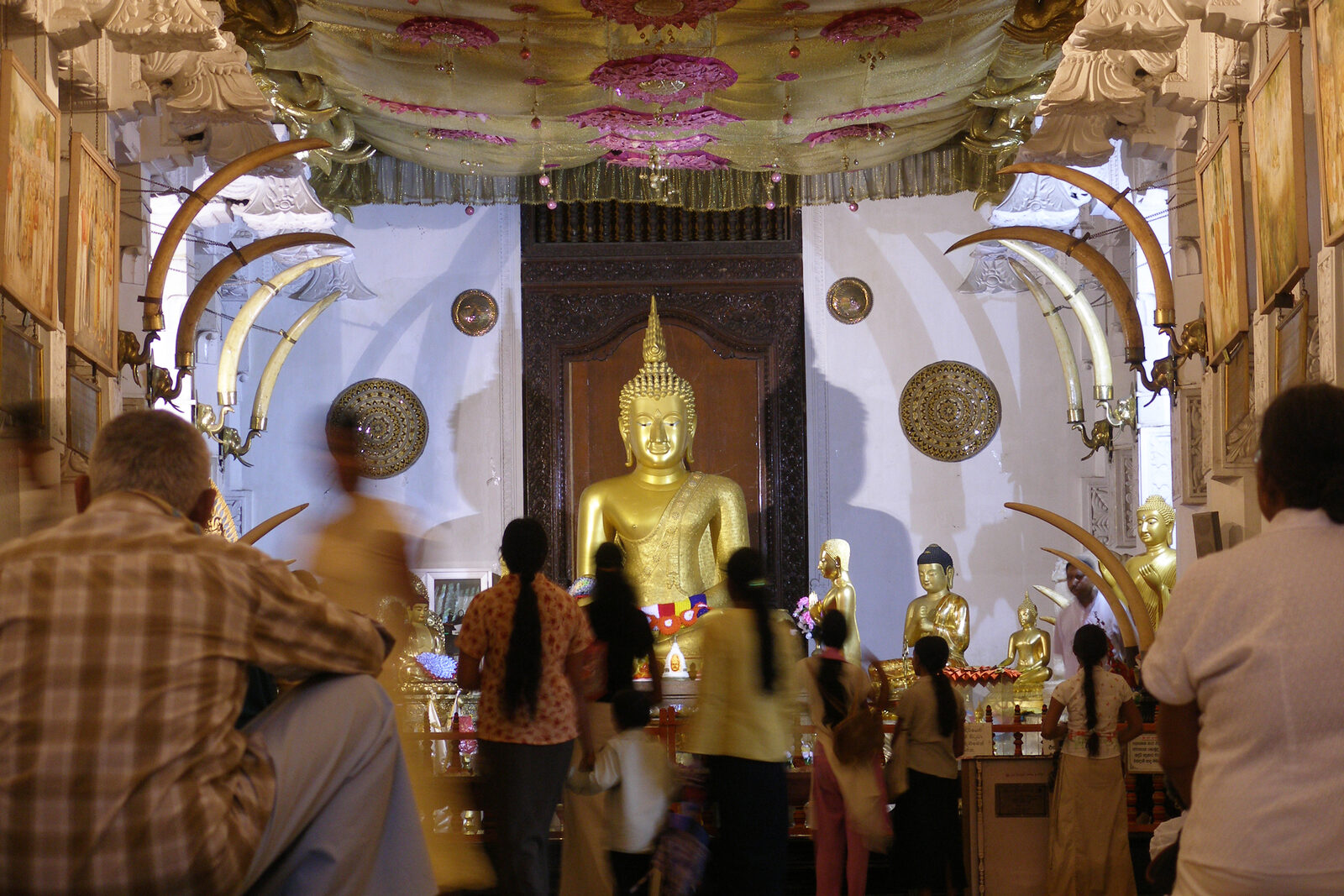 The Temple of the Sacred Tooth Relic in Kandy, Sri Lanka's most important Buddhist temple and its strictest for dress code