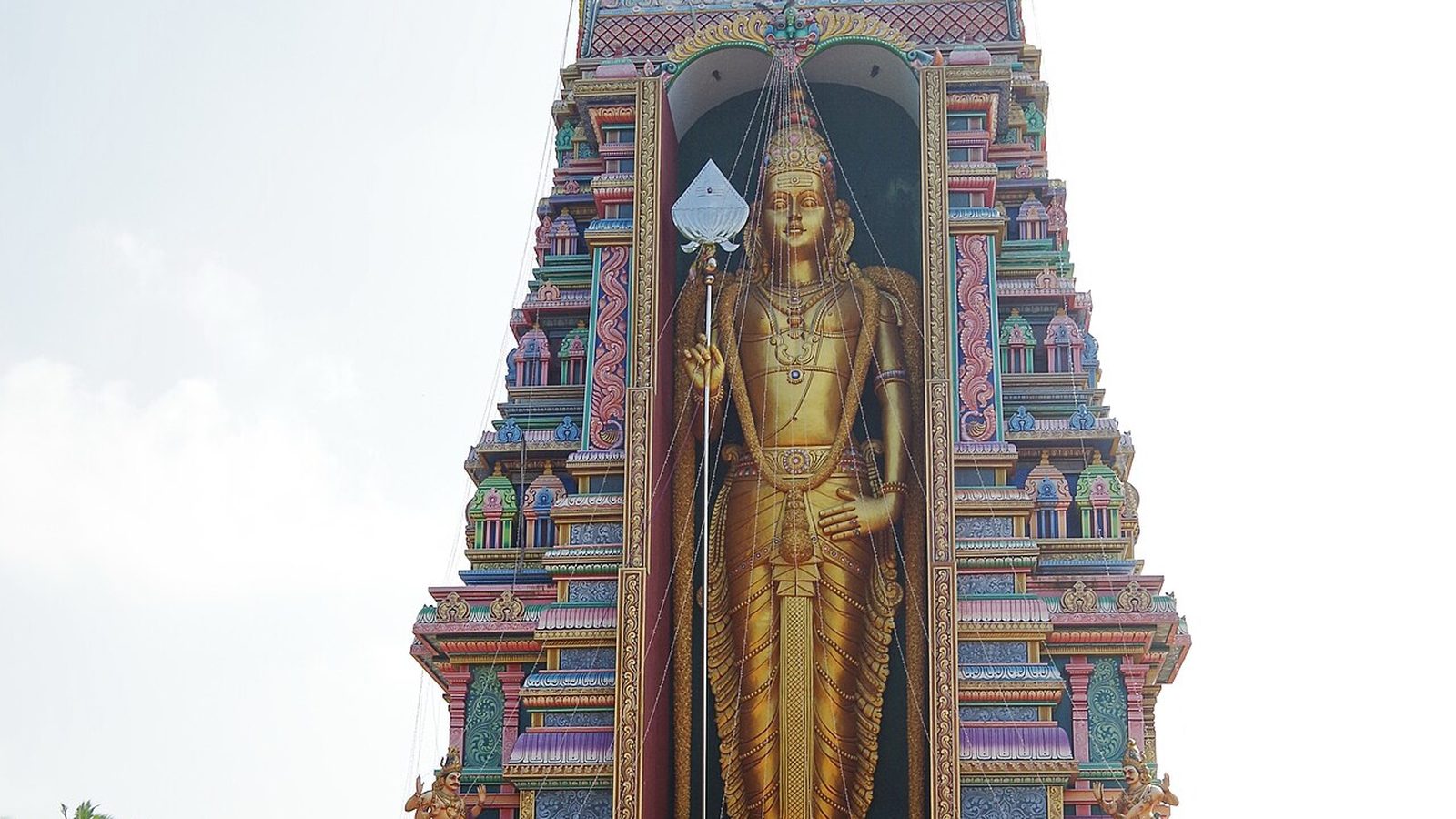The gopuram of Munneswaram temple near Chilaw, Sri Lanka