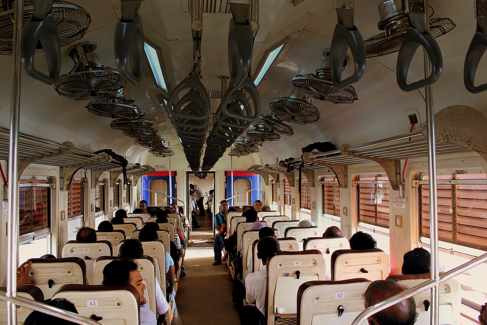 Sri Lankan Railways train at Colombo Fort station bound for Galle and Matara
