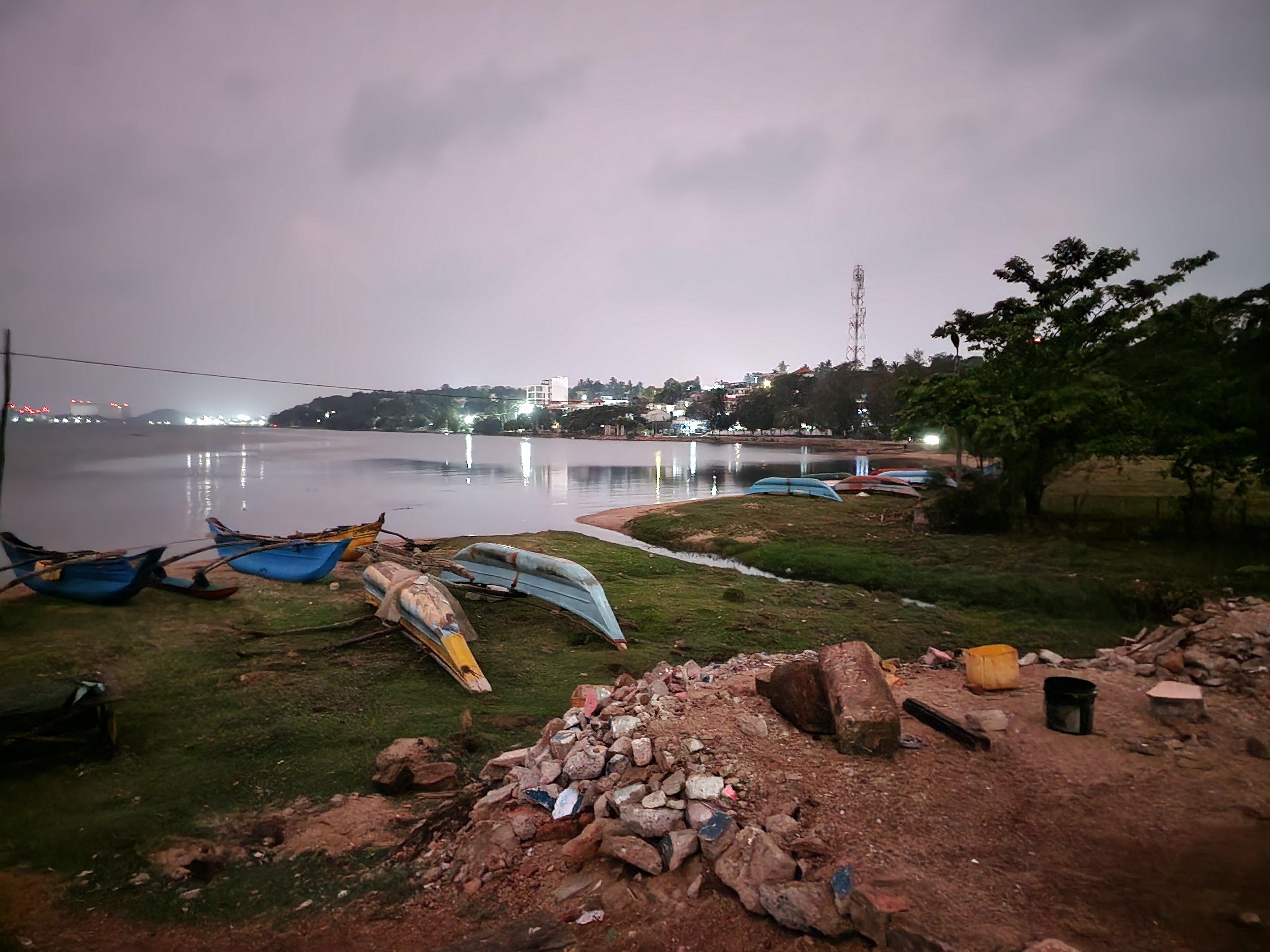 Dawn at Trincomalee Beach, Sri Lanka, with golden morning light over turquoise water
