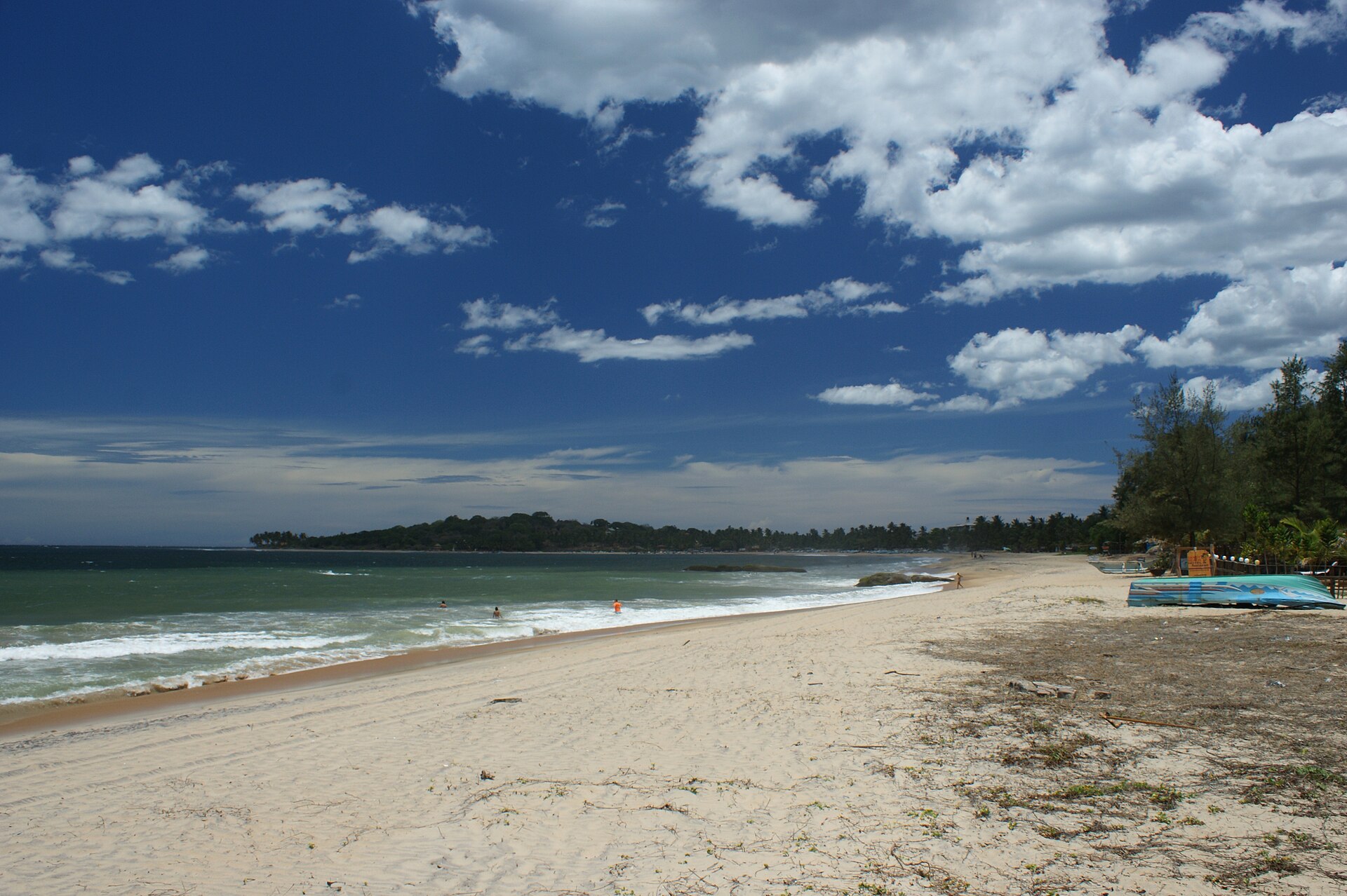 The long beach at Arugam Bay on Sri Lanka's east coast - the destination at the end of the Hiriketiya crossing
