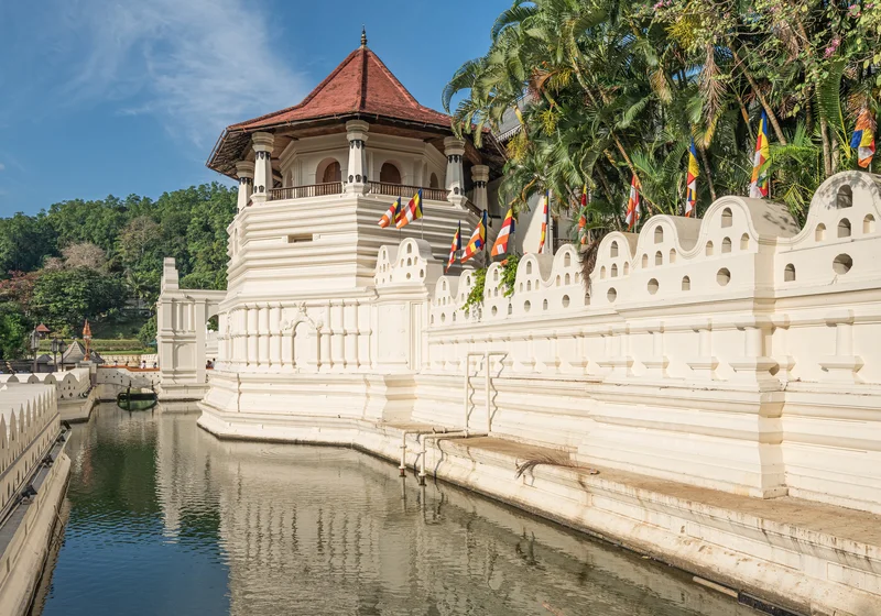 Sri Dalada Maligawa (Temple of the Tooth) in Kandy, Sri Lanka\'s most sacred Buddhist temple