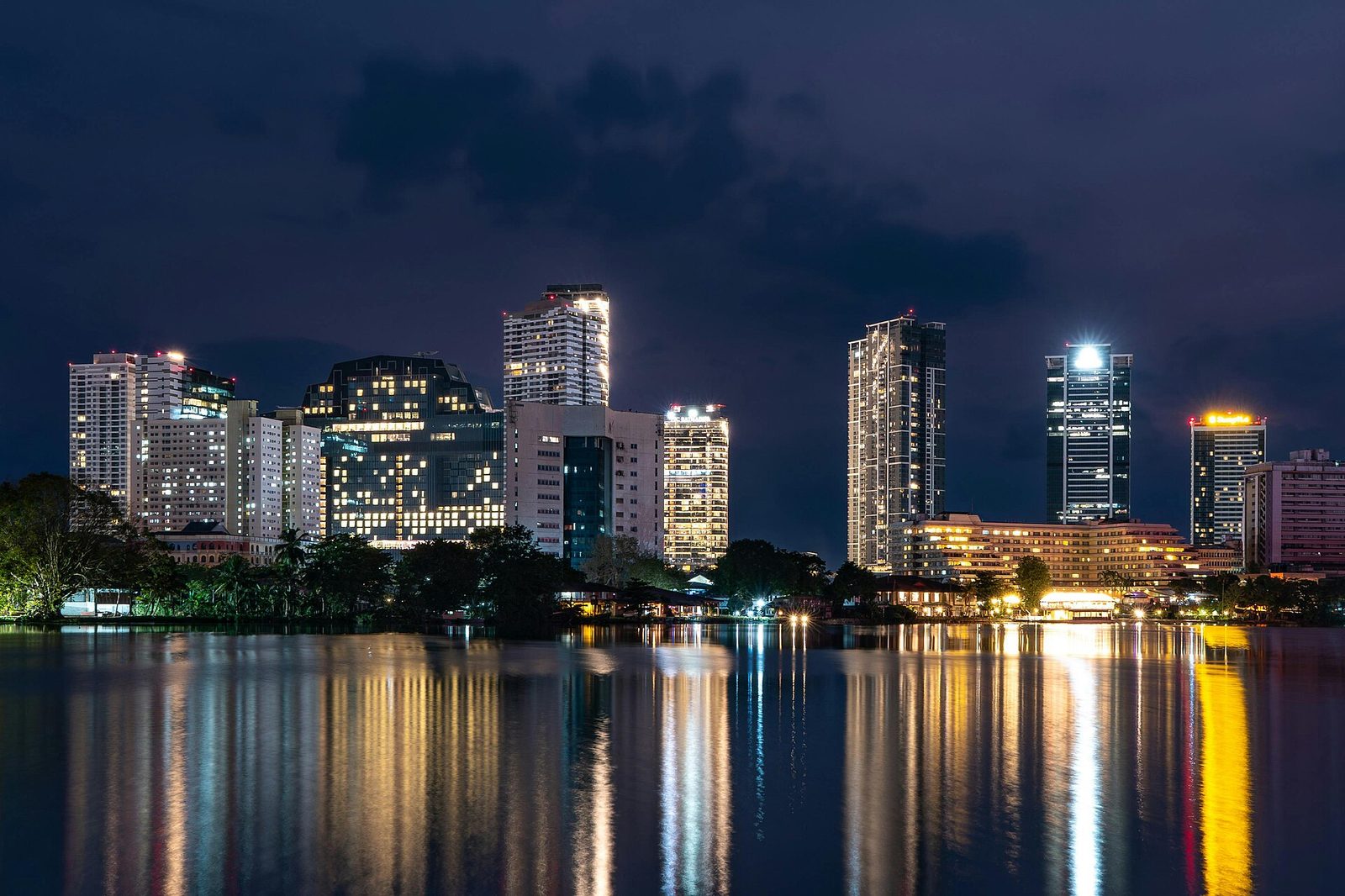 Colombo's skyline reflected at night &mdash; Sri Lanka's most openly metropolitan city for LGBTQ+ travellers