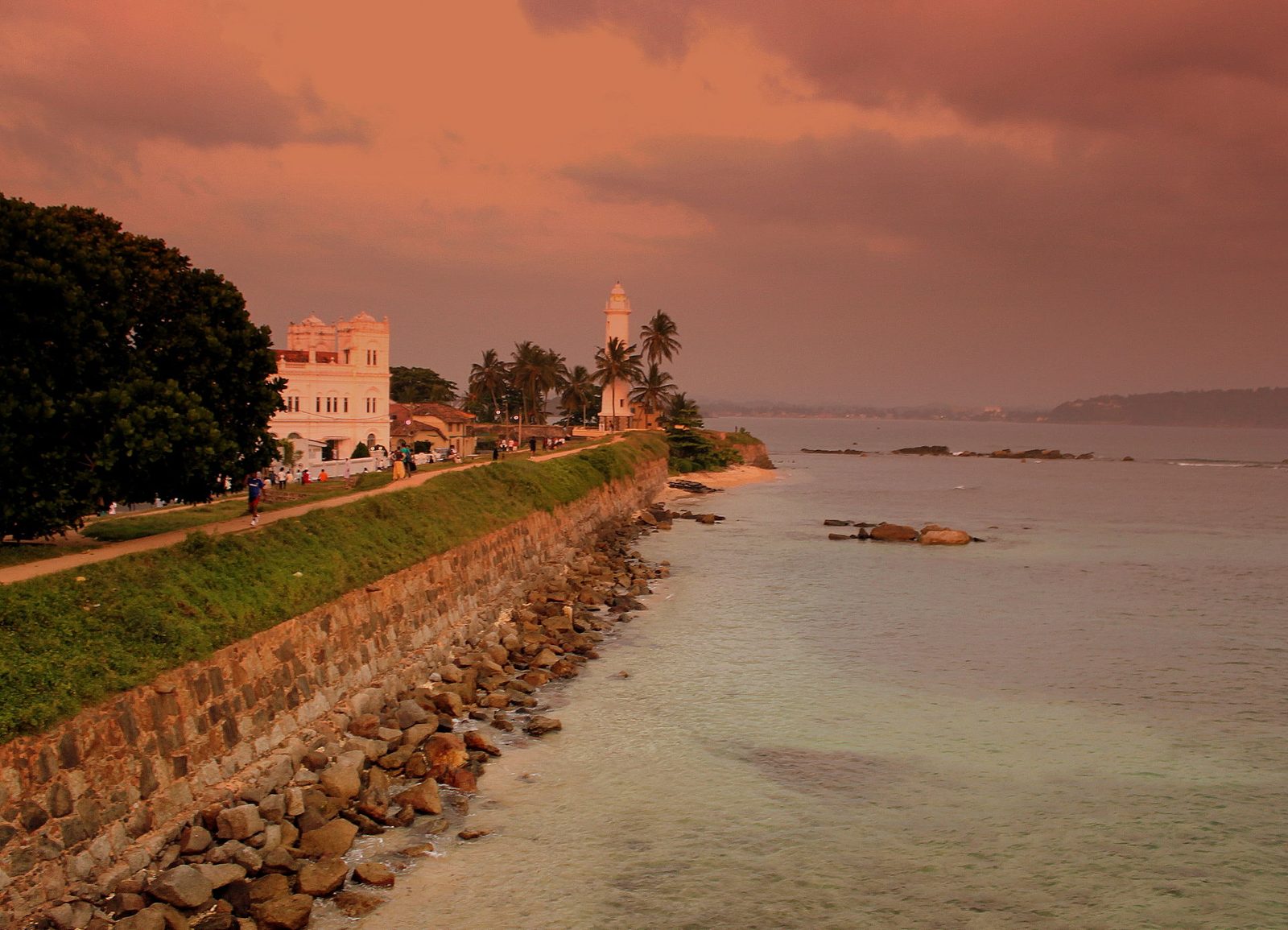 Sunset over the ramparts of Galle Fort, Sri Lanka &mdash; the most cosmopolitan and welcoming address on the island for LGBTQ+ travellers