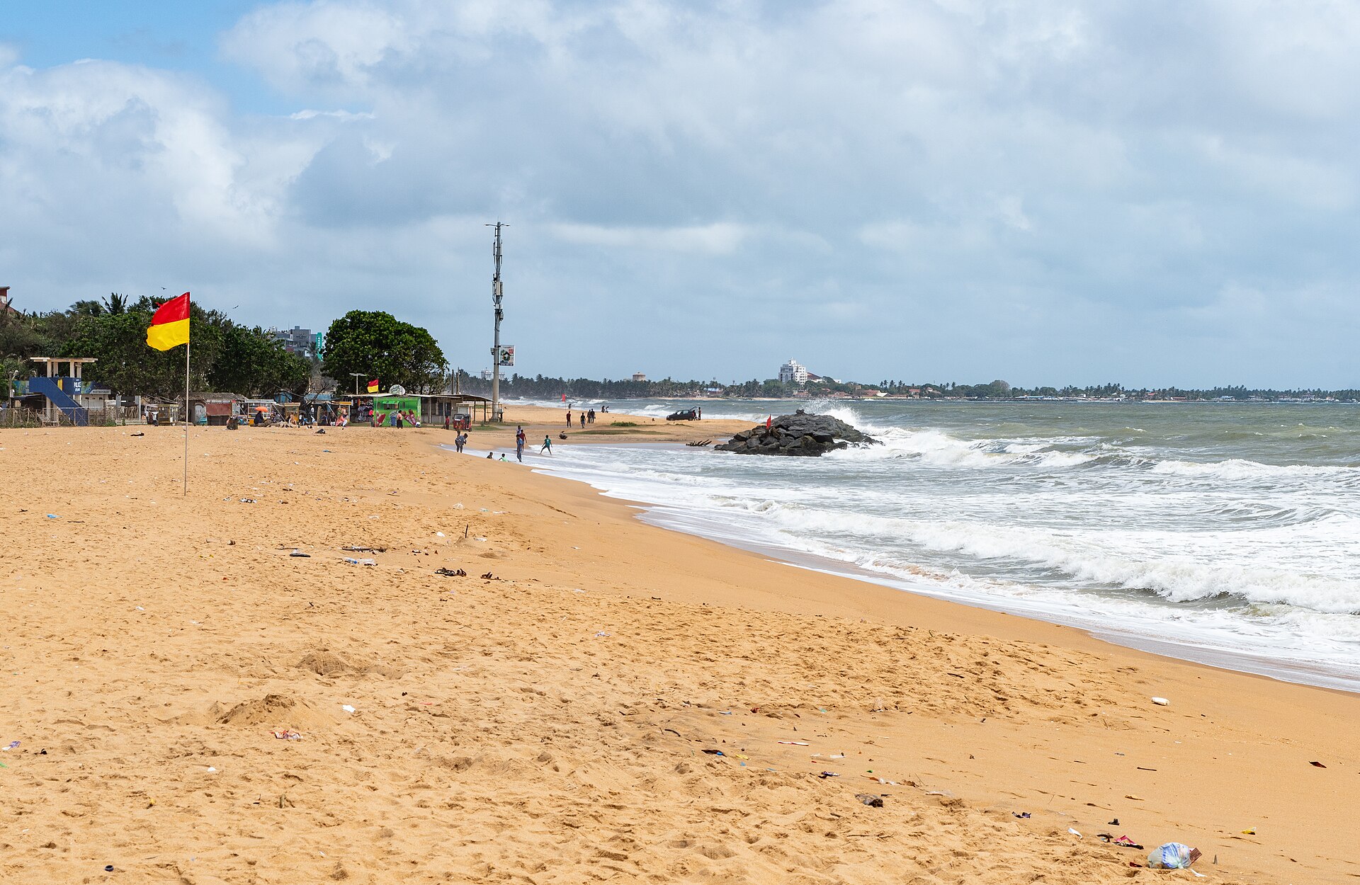 Negombo beach in the early morning near Colombo airport - the town most travellers use for the night before an early flight