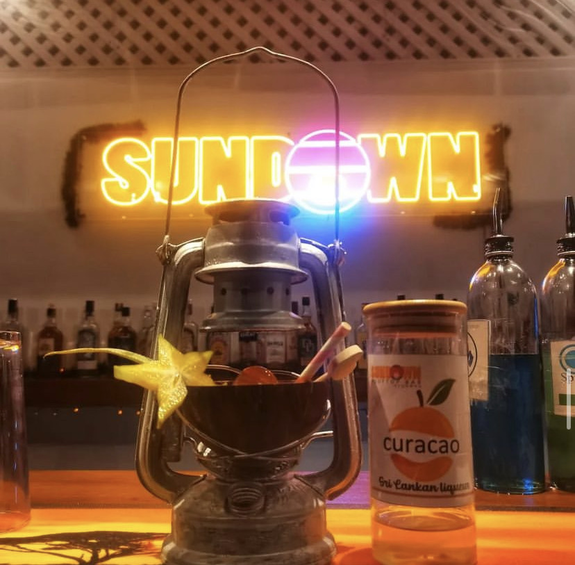 Sundown rooftop bar in Negombo, Sri Lanka
