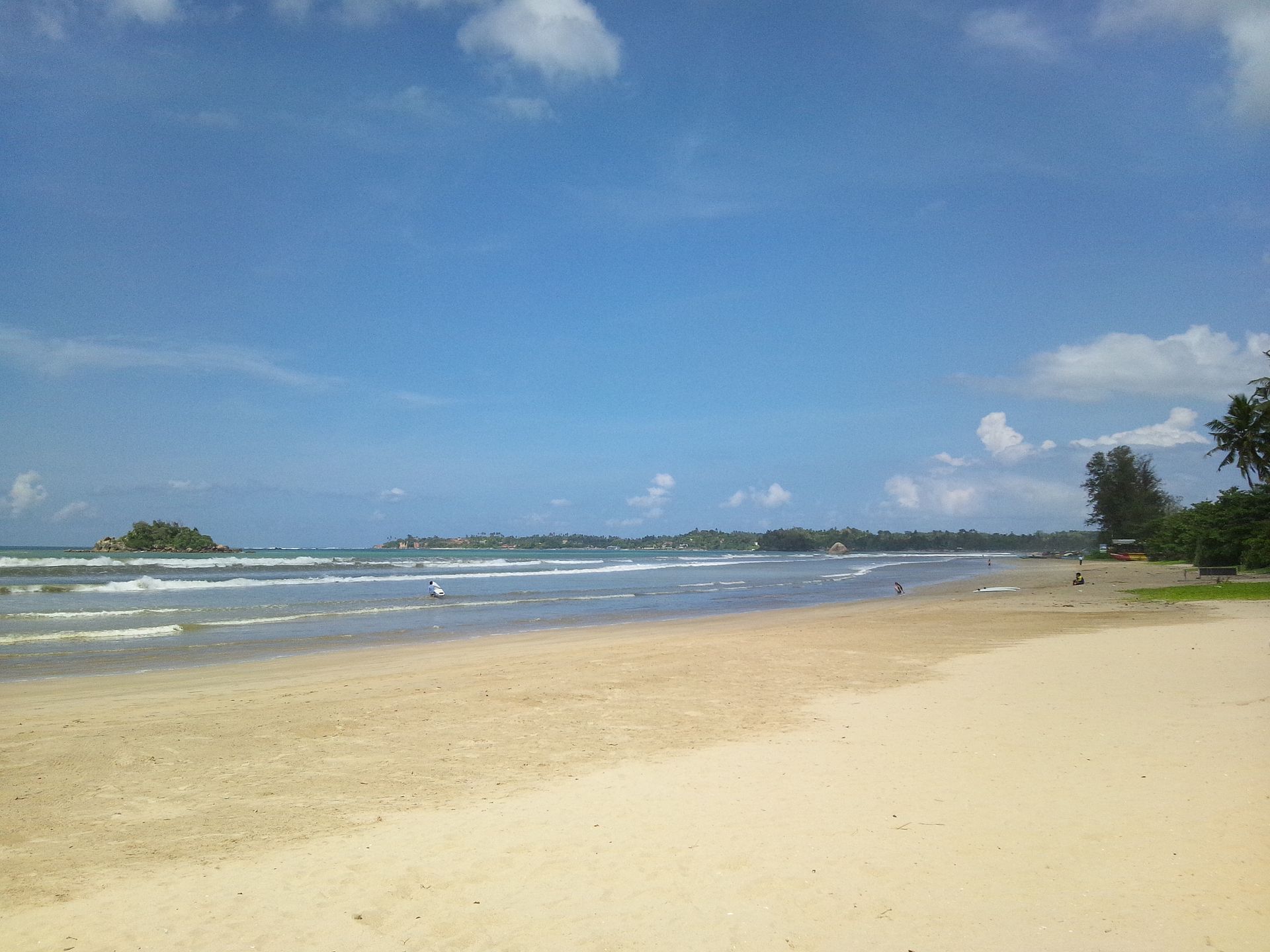 Weligama Beach on Sri Lanka's surf coast, a favourite base for digital nomads